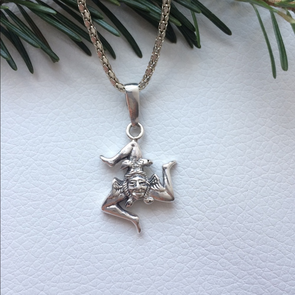 925 Sterling Silver Isle of Man Necklace